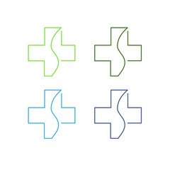 MEDICAL CROSS LOGO SIGN SYMBOL VECTOR