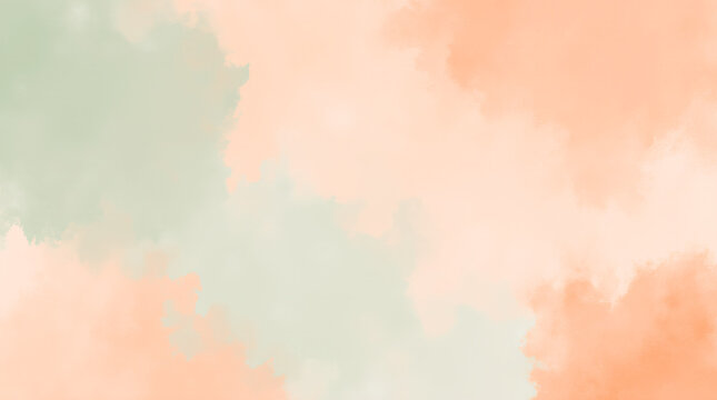 Hand-painted watercolor texture in earthy sage green and terracotta