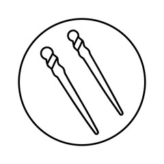 Alligator hair clip outline icon for beauty and styling vector illustration

