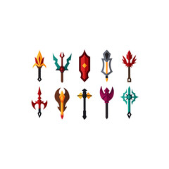 different cursed relic blade icons set on white