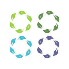 Eco Bio Leaves Product Sign Symbol Logo Vector
