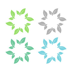 Eco Bio Leaves Product Sign Symbol Logo Vector
