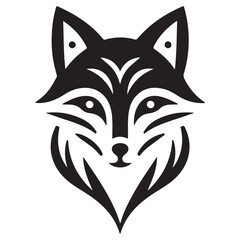 Minimalist Wolf Head Logo – Black and White Vector Design