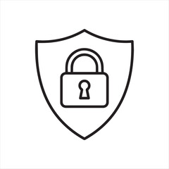 Shielded Security A Secure Lock Protected by a Symbolic Shield Safeguarding Digital Assets and Ensuring Protection of Personal Information