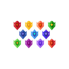 different spectral armor plate icons set 