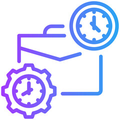 Work time icon for employment, business, website, application, printing, document, poster design, etc