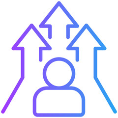 Career development icon for employment, business, website, application, printing, document, poster design, etc
