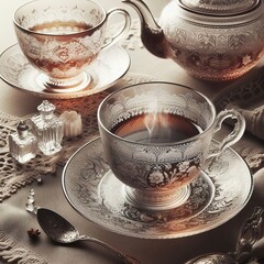 Etched Glass Dinnerware with Delicate Patterns Dinnerware with