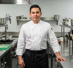 Professional Chef in Kitchen Uniform Portrait
