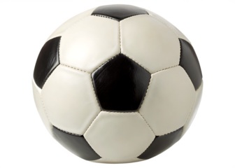 White soccer ball isolated on a transparent background football sport
