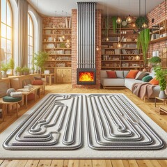 Geothermal Heat Exchanger Mat Mats for floor heating Original Fl