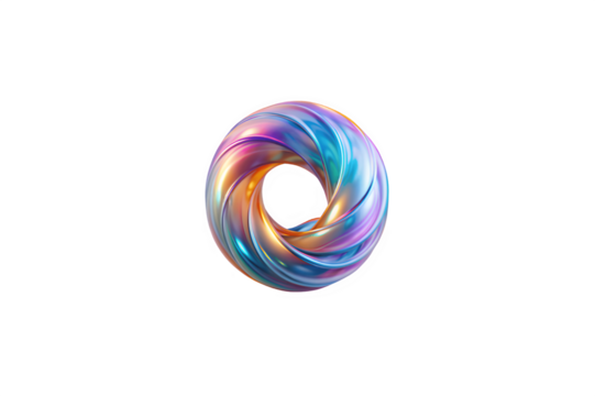 Abstract Wavy Liquid Circle Shape PNG – 3D Futuristic Fluid Round Design – Isolated on Transparent Background PNG for Modern Art & Digital Graphics

