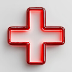 Obraz premium red plus sign for medical 