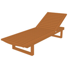kids drawing Vector illustration sun lounger cartoon isolated