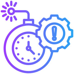 Obraz premium Deadline icon for management crisis, website, application, printing, document, poster design, etc