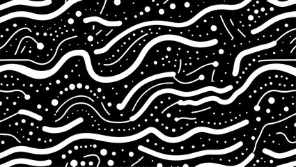 Monochrome Motion: Organic and Geometric Abstract Patterns" 