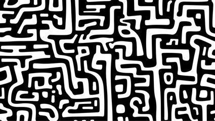 Monochrome Motion: Organic and Geometric Abstract Patterns" vector