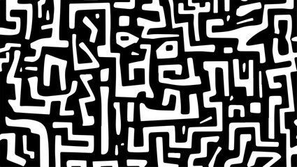 Monochrome Motion: Organic and Geometric Abstract Patterns" vector