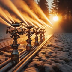 Heated nozzles wind for frost control