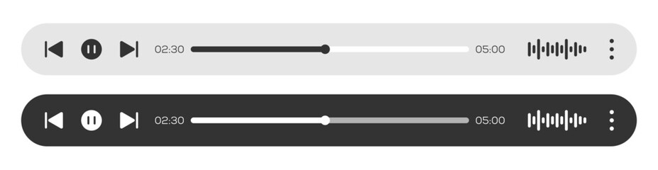 music media audio player with music sound wave equlizer