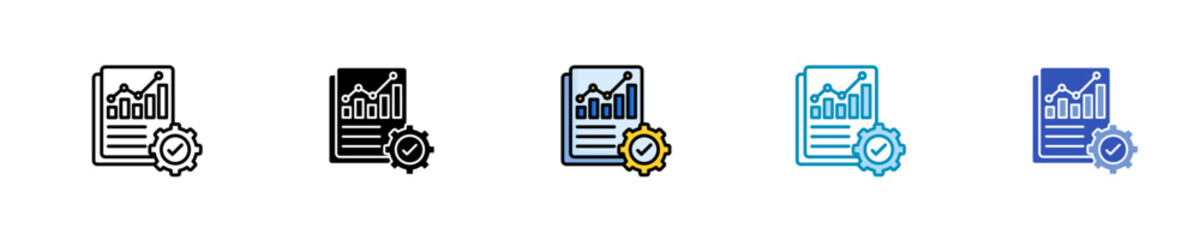 Business Metrics  Icon Set Multiple Style Collection