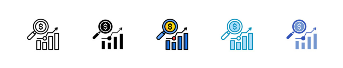 Growth Analysis  Icon Set Multiple Style Collection