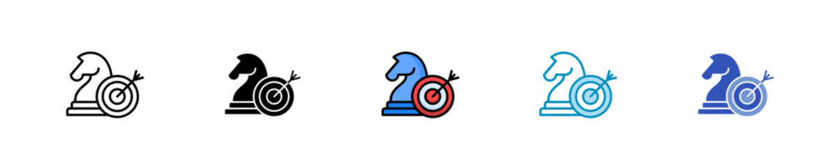 Strategic Goals  Icon Set Multiple Style Collection