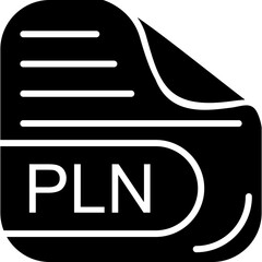 PLN File Solid Icon