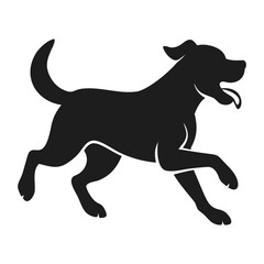 Silhouette vector of a Dog Running