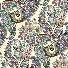 Traditional and ornamental, inspired by Persian and Indian textile designs,Colorful tie dye shibori print. Seamless hand drawn boho batik pattern. background. Modern batik