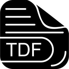 TDF File Solid Icon
