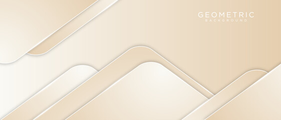 Abstract overlapping layers isolated on a gold background. Realistic overlapping shiny gold layer elements. Simple luxury concept. Vector illustration.