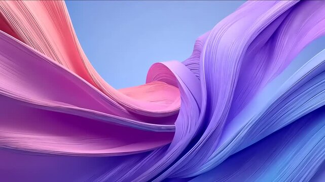 Abstract pleated fabric design in vibrant colors