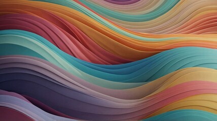 Abstract colorful wave patterns in vibrant hues creating a serene visual flow.