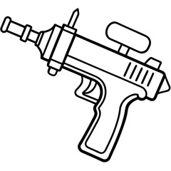 Water Blaster Line Art Icon