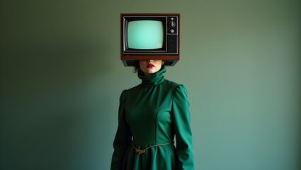 man watching television