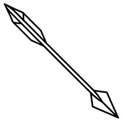 black and white vector illustration of an arrow
