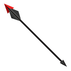red arrow on a white background