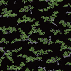 Classic Japanese abstract pine pattern,