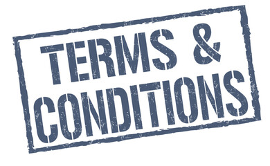 Terms & conditions grunge rubber stamp