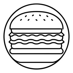 Clean Fast Food Line Icons