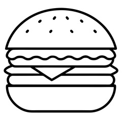 Clean Fast Food Line Icons
