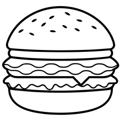 Clean Fast Food Line Icons