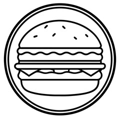 Clean Fast Food Line Icons