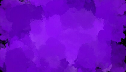 Abstract Purple Watercolor Background Texture with Dark Splashes