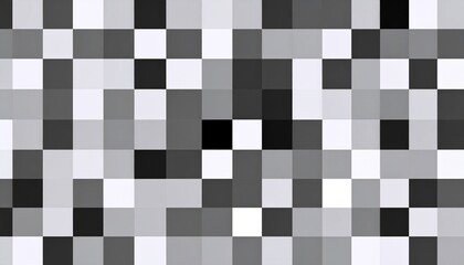 Abstract Monochrome Grid Pattern: Black, White, and Gray Squares Arrangement