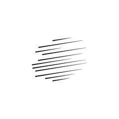 Abstract lines icon flat vector design.