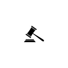 Law icon flat vector design.