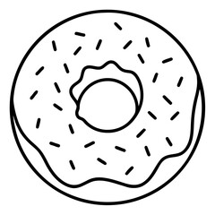 Colorful Donut Icon Vector
