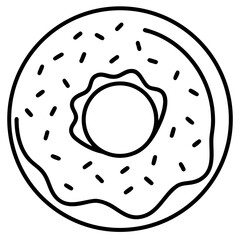 Colorful Donut Icon Vector